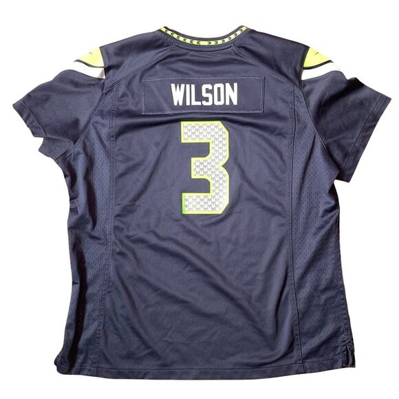 Nike On Field Seattle Seahawks Russell Wilson #3 Jersey Men's Size XXL Navy Blue - Picture 5 of 8